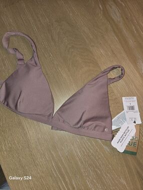 Women's Mauve Triangle Swim Top Volcom Eco True Sz S New